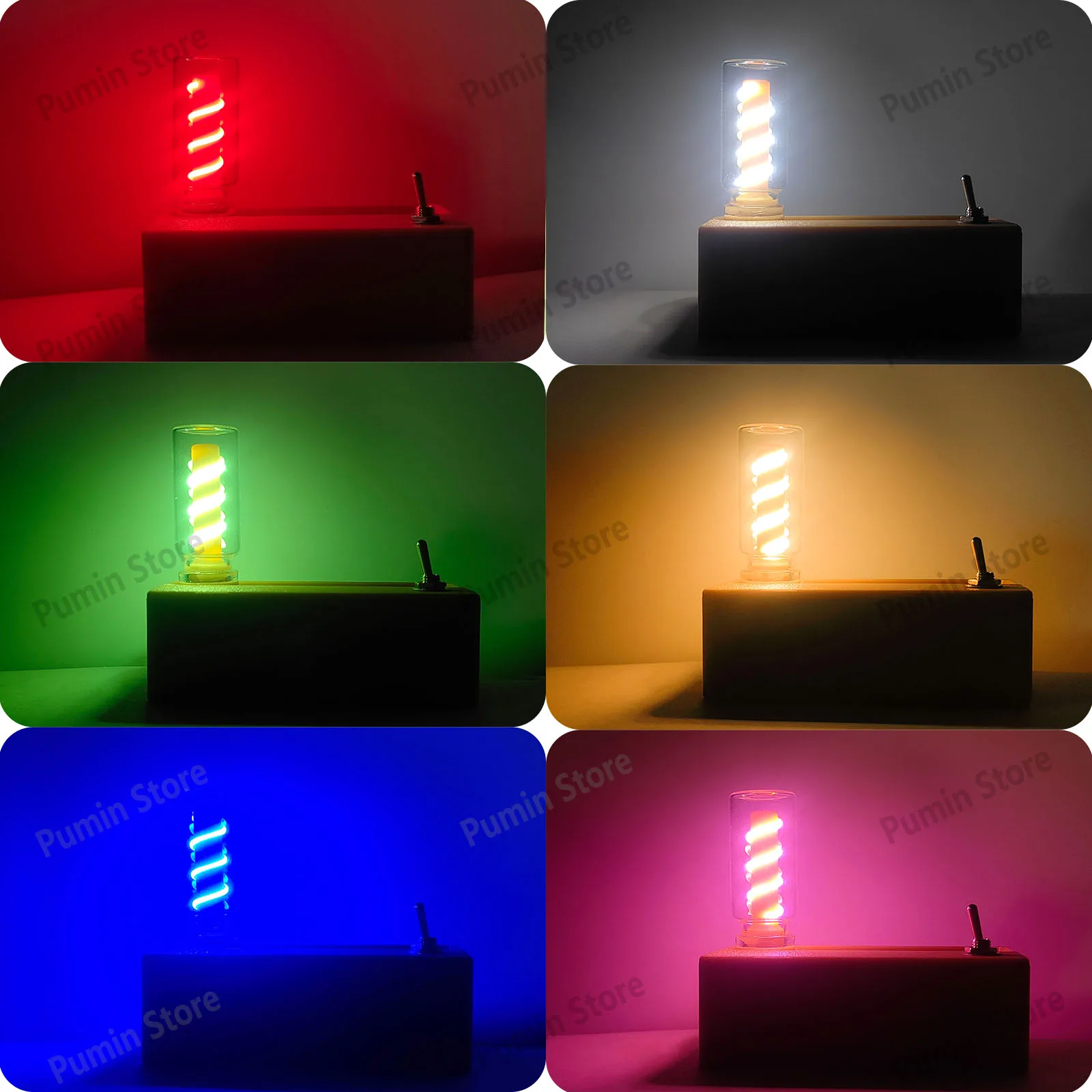 źniana lampka nocna LED Flip Magnetyczna elastyczna żarówka DC5V 1000mA oprawka do lampy 2200K Biały Czerwony Zielony Niebieski Różowy DIY