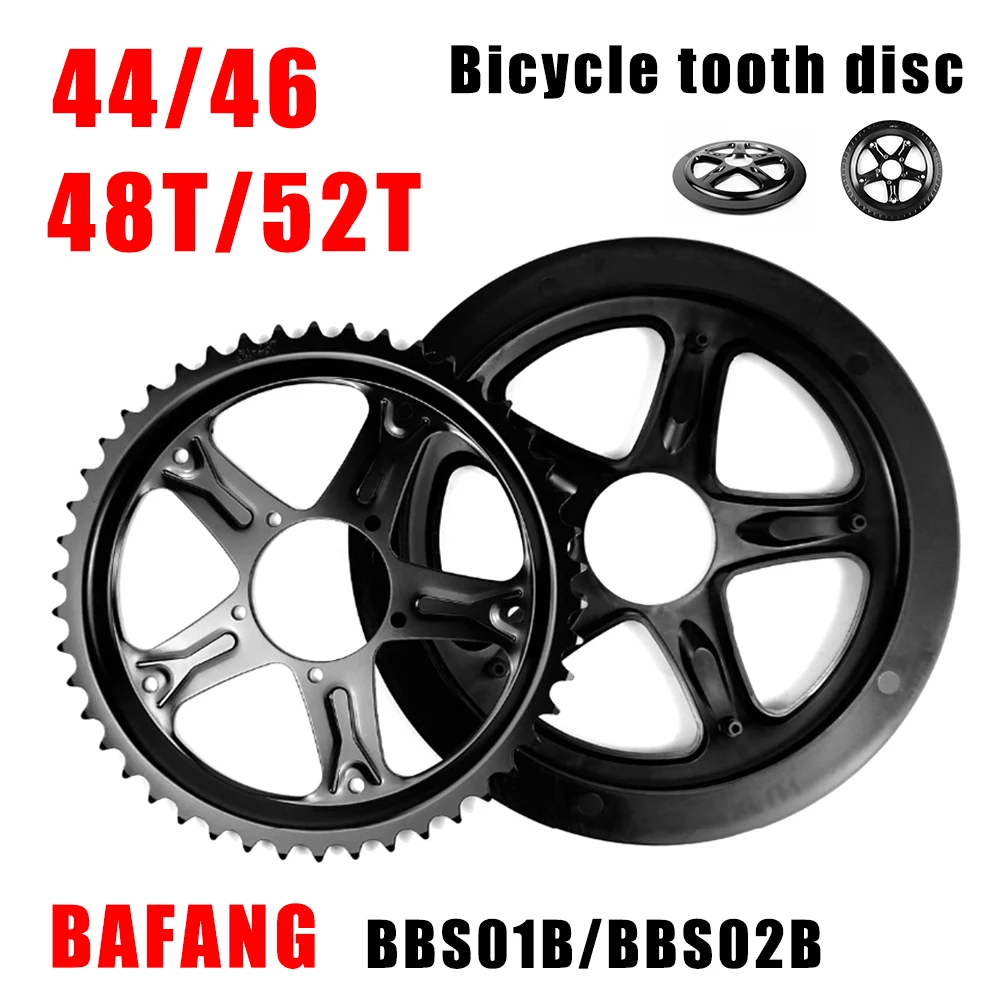 

For Bafang BBS01/BBS01B/BBS02/BBS02B Mid Motor Chain Wheel Chainring 44T 46T 48T 52T Electric Bicycle Conversion Part Accessorie