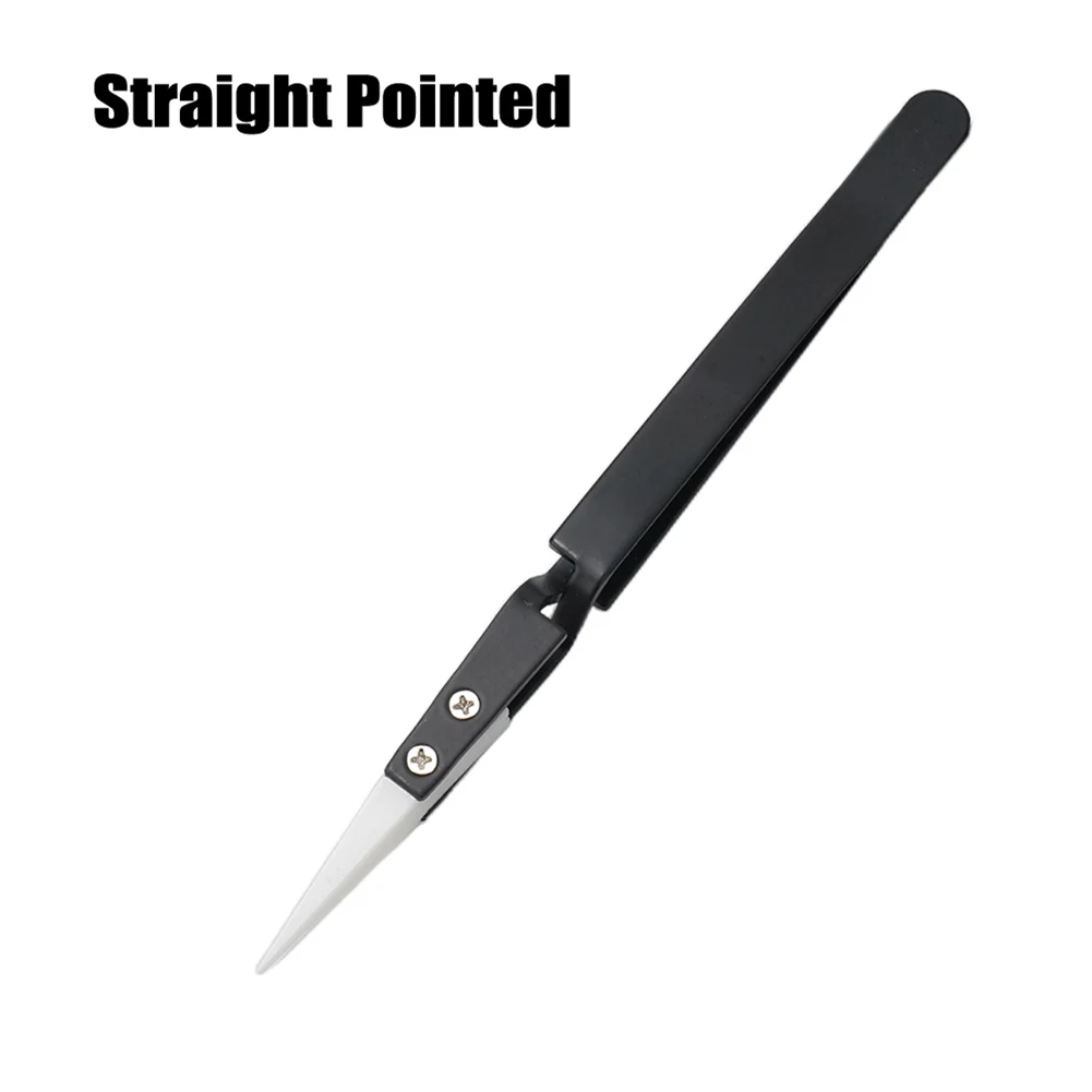 

1pc Ceramic Tweezers 135-140mm Stainless Steel Ceramic For: Integrated Circuit Computer Parts Maintenance Hand Tools Tweezers