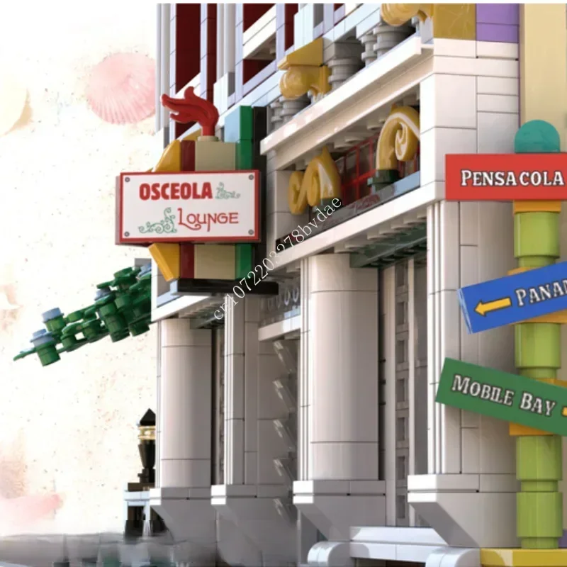 5397 шт. индивидуальные MOC модульные Osceola Lounge вид на улицу модель строительных
