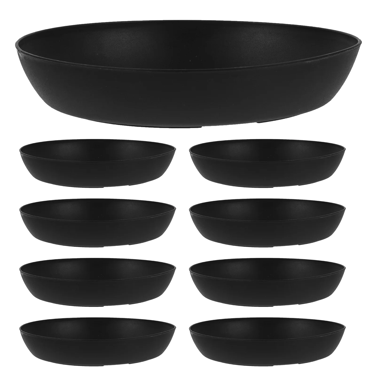 

30 Pot Trays Round Flowerpot Saucer Plate for Indoor Outdoor, Durable Sturdy Flower Pot Saucers Trays ( Black )