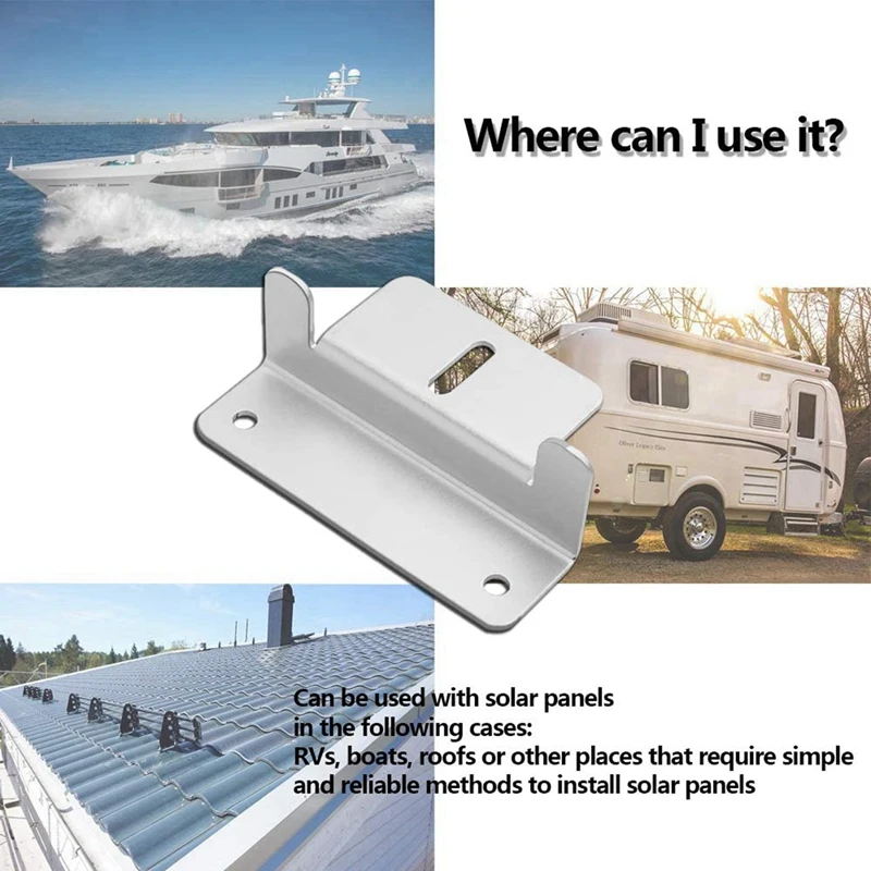 

24Pcs Solar Panel Mounting Z Brackets With Nuts And Bolts For RV Camper Boat Wall And Other Off Gird Roof Installation