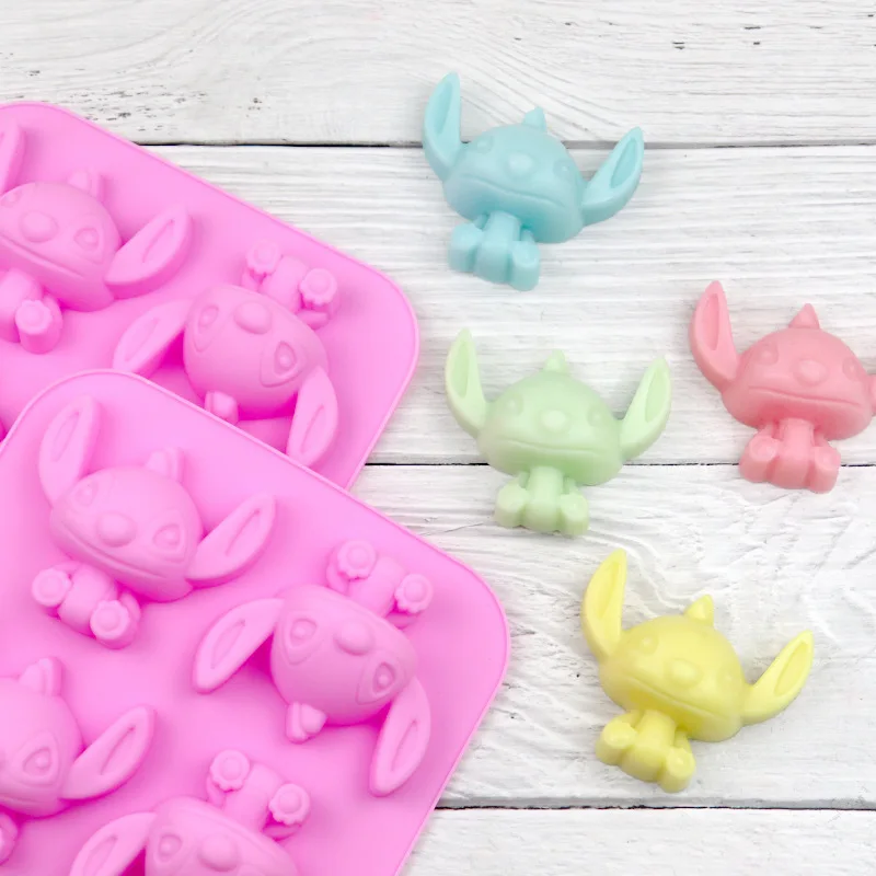 

Disney Anime Stitch Toy Lilo Stitch Silicone Mold Cake Cookies Tool Mickey Dolls 3D DIY Handmade Soap Chocolate Easy Demold Gift