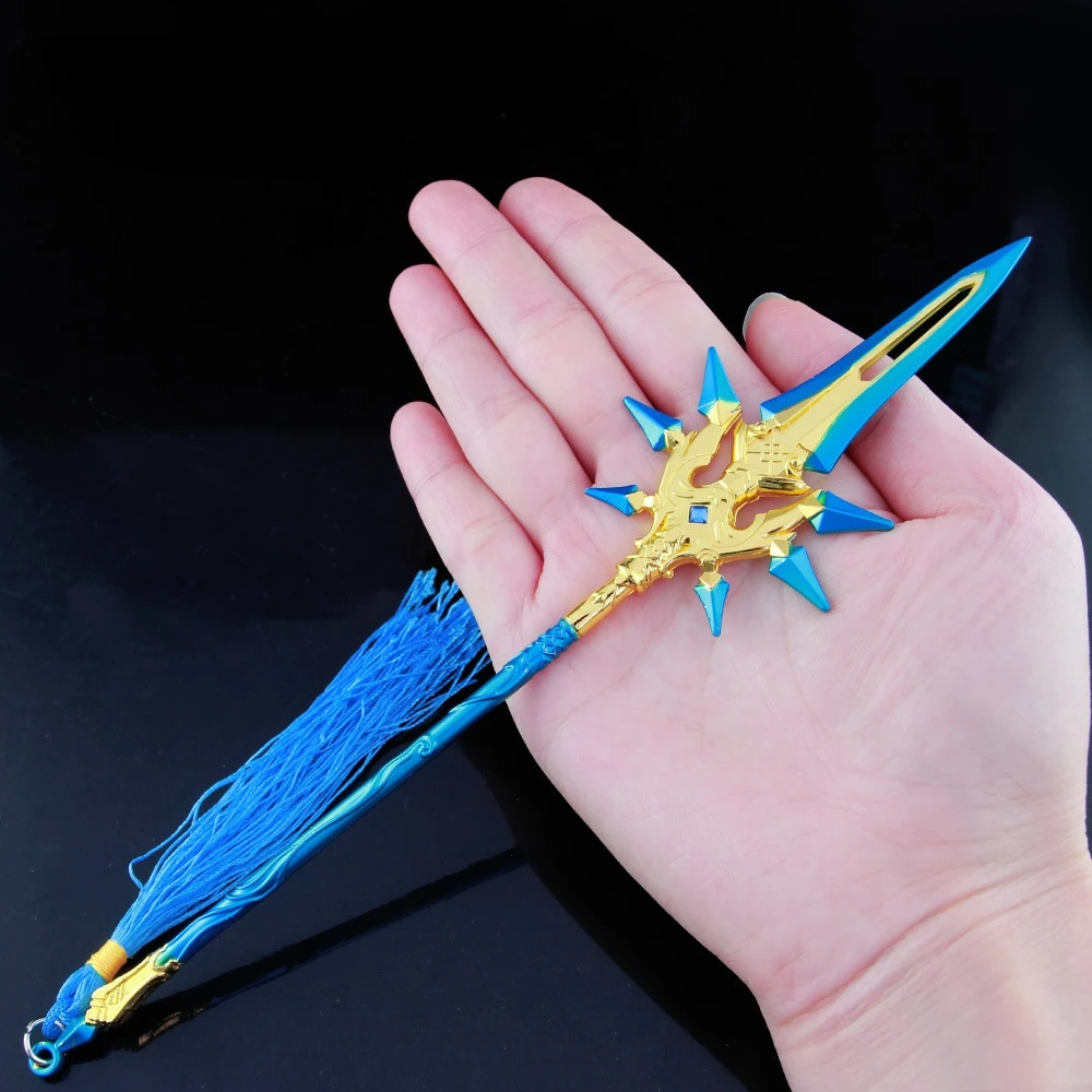 

Высококачественное оружие Zhongli Genshin Impact 22 см, коллекционная металлическая модель оружия, игрушечные аниме аксессуары Zhongli, реквизит для косплея