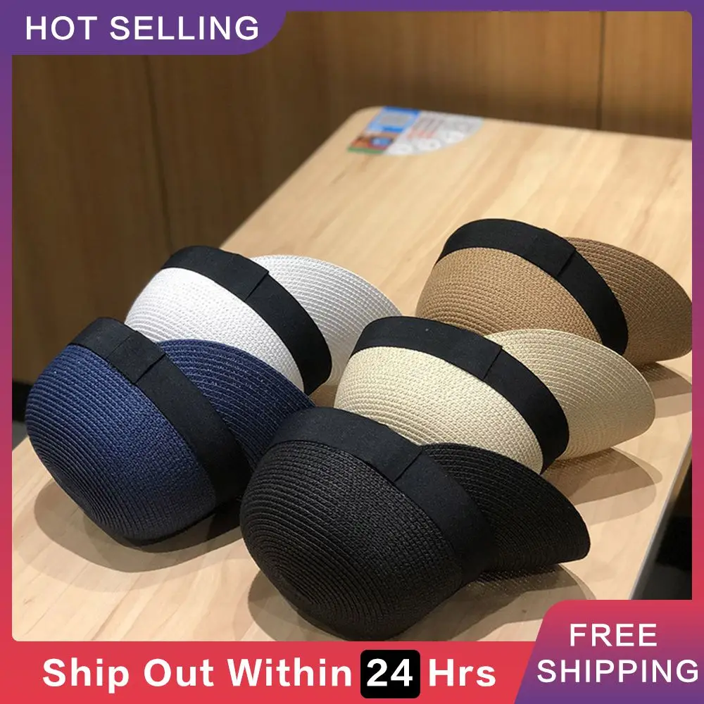 

Comfortable And Smooth Uv Protection Increase Shading Wide Brim Hats Sunshade And Sunscreen Panama Hat Straw Weaving Straw Hat