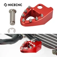 nicecnc motorcycle brake pedal plate gear shift lever tip extender aluminum accessories for honda xr650l xr 650l 1993 2022 red