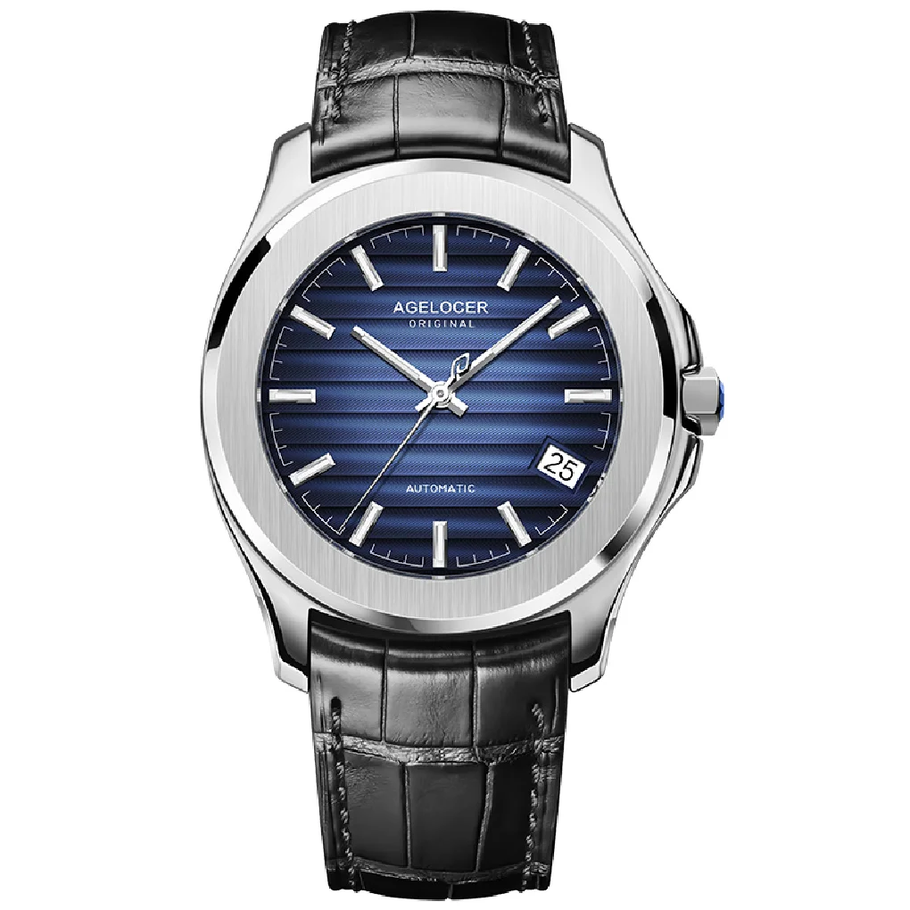 

AGELOCER Men Watch Top Brand Luxury Male Automatic Mechanical Wrist Watch Leather Waterproof Men Clock relogio