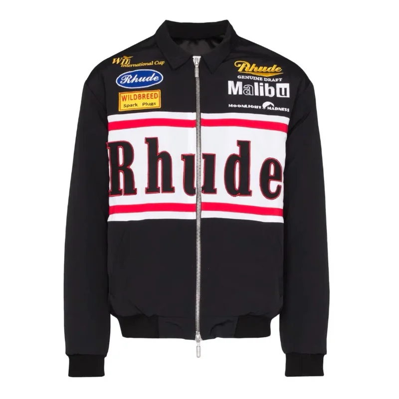 

Embroidered RHUDE Rhude Zip Jacket Men Women 1:1 High Quality Windbreaker Coats winter jacket men
