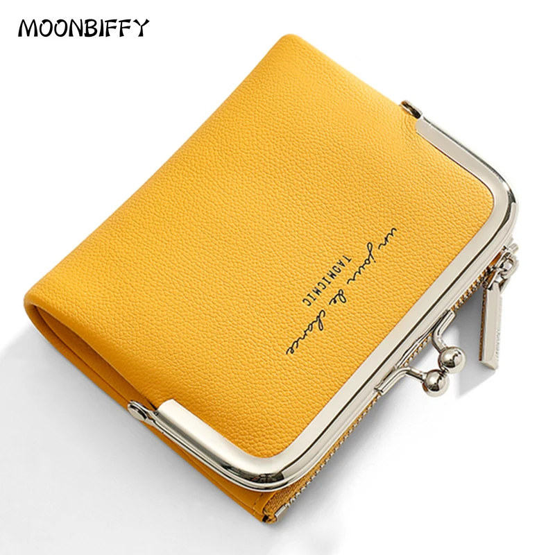 

Модный однотонный короткий клатч, маленькие кошельки из искусственной кожи, женские кошельки, Женские Простые мини-кошельки с держателем д...