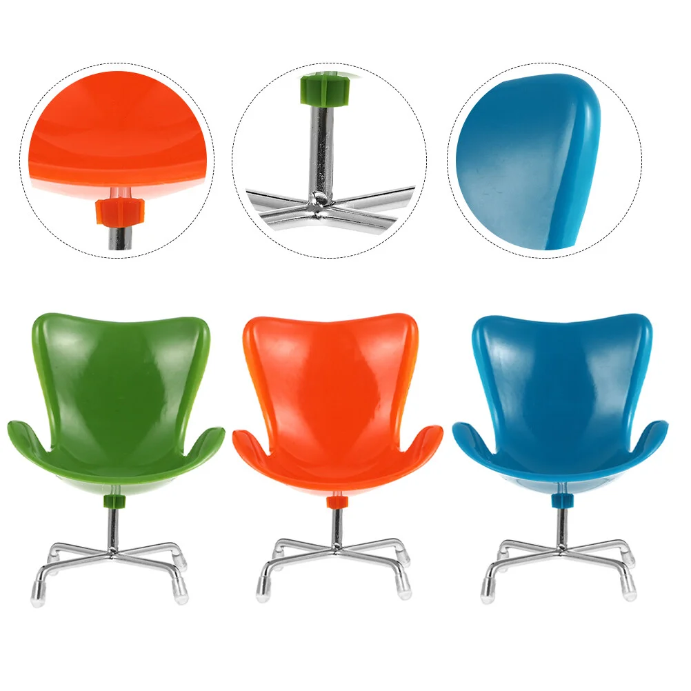 

3 Pcs Ornaments Craft Miniature Furniture Plastic Wear-resistant Model House Adorable Accessories Decorative Lovely