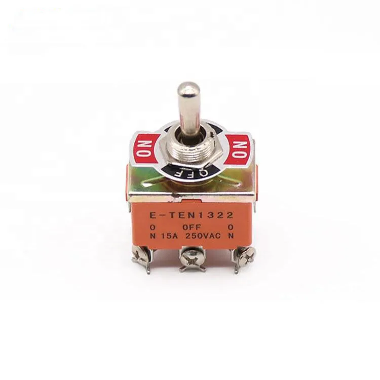 10 шт., быстродействующий 3-позиционный 6-контактный переключатель, 15 А 250 В переменного тока