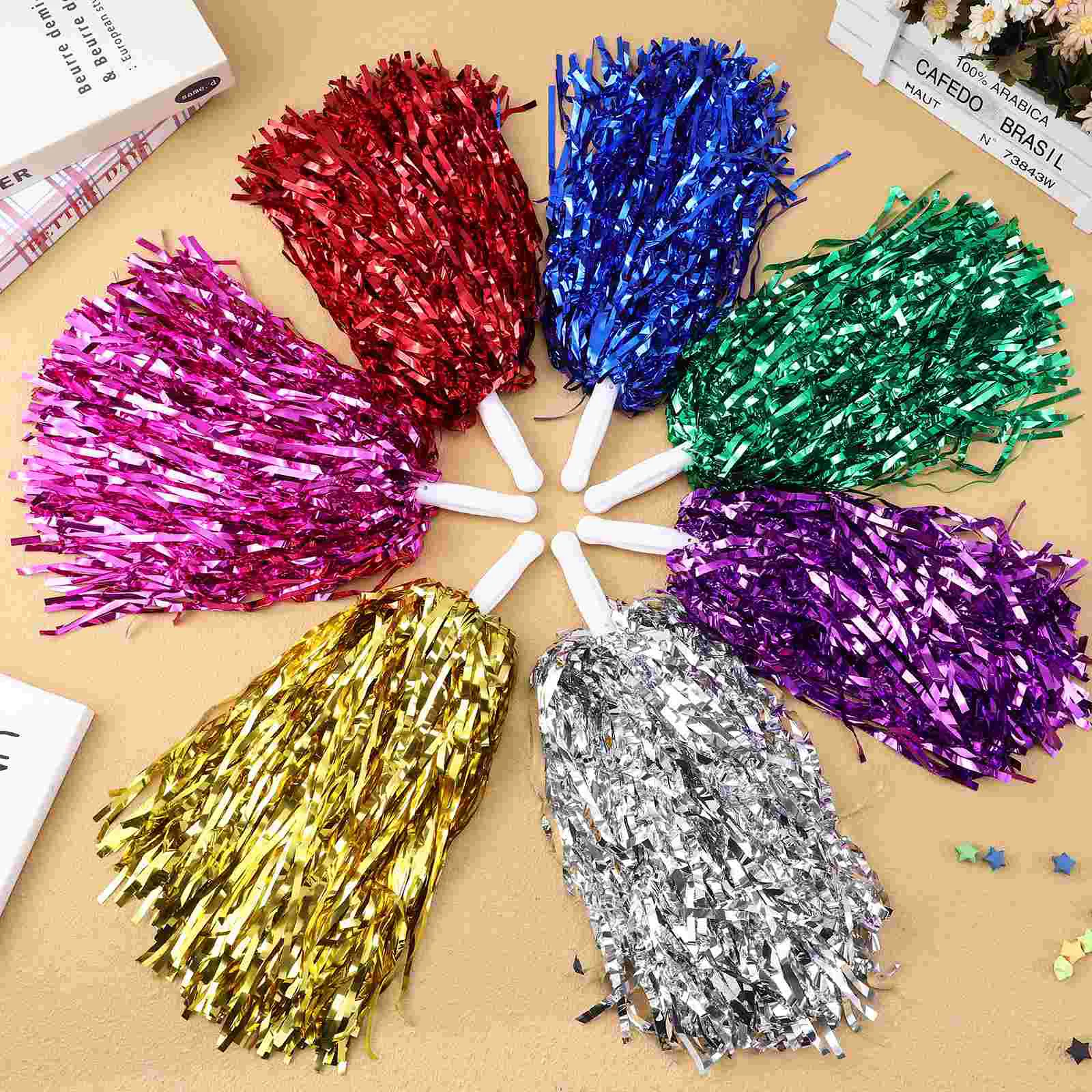 Опора для выступлений Cheer Pom Poms ручная наклейка встряхивания букета красочные