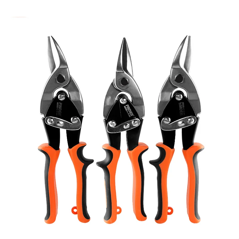 

1PCS 10" Cutting Scissors Hand Tool Straight Curved Aviation Tin Snip Sheet Metal Shear