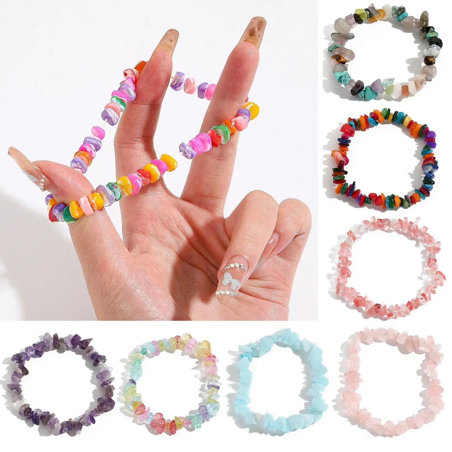 Лидер продаж европейские и американские богемные цветные браслеты из мятого