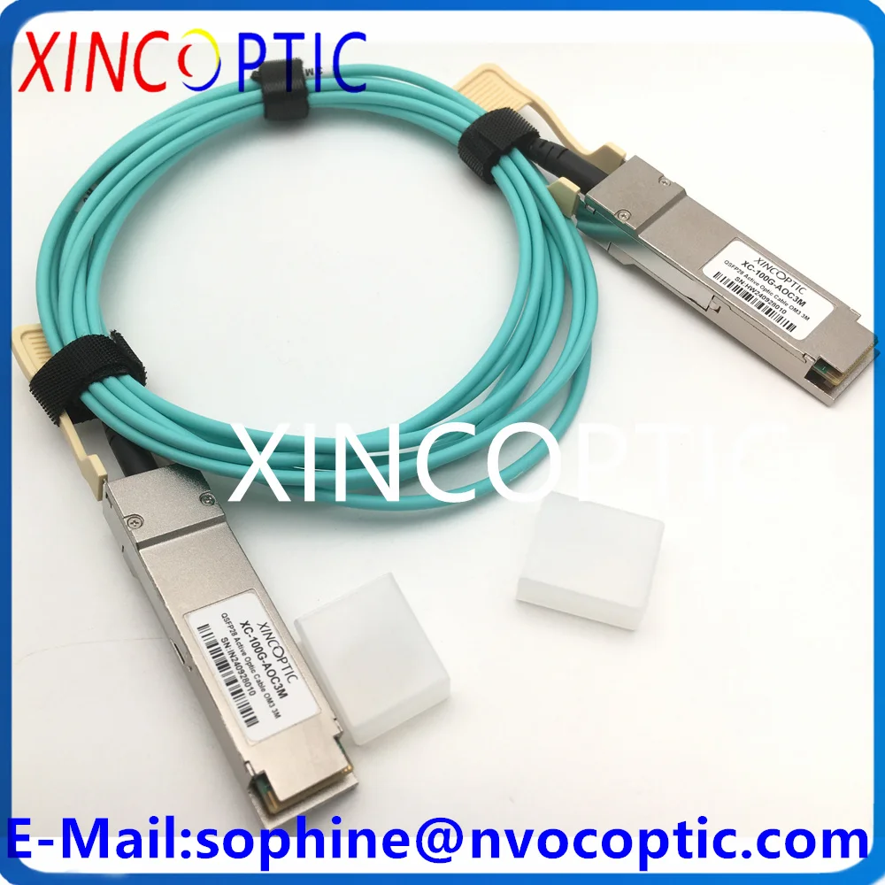 XINCOPTIC 100G QSFP28 OM3 3M (XC-100G-AOC3M) Многорежимный активный оптический кабель AOC совместимый