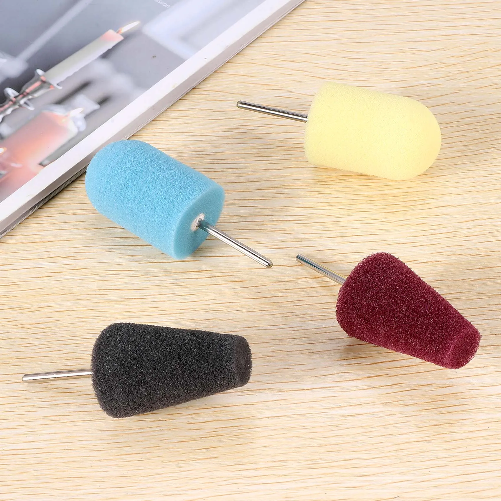 Флюоресцентная Губка Для Полировки Автомобиля конусная металлическая