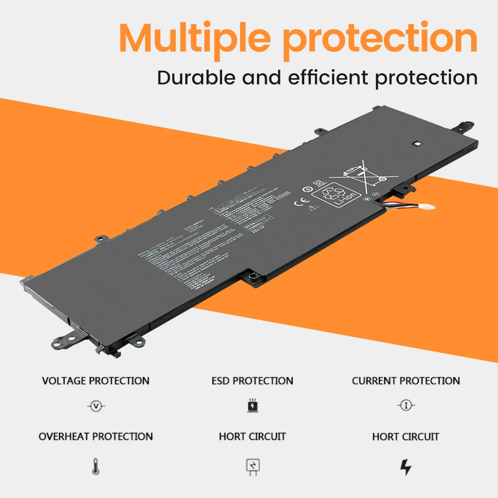Аккумулятор C31N1841 0B200-03420200 для ASUS ZenBook 14 UX334FL UX434FL UX463FL UX434DA UX463FA UX334FL-0043B8565U 3ICP5/70/81