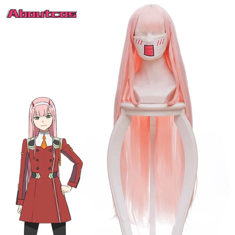 

Anime Cosplay Long Hair Molding Perform Straight Hair DARLING In The FRANXX National Team Female Host 02 (ZERO TWO) Cos Wig