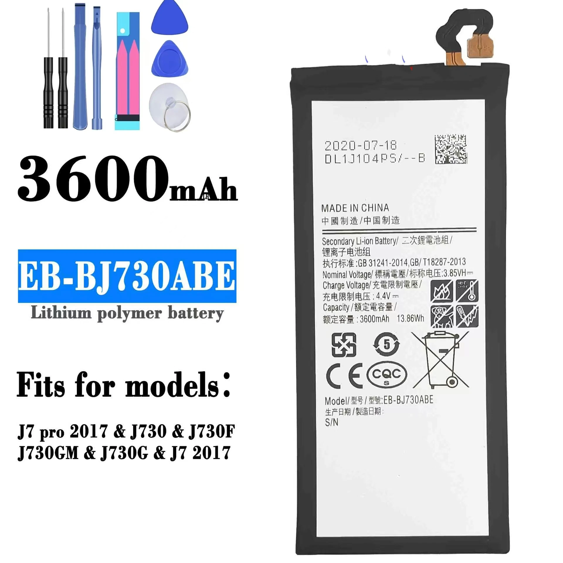 Для Samsung J7 pro/J730F/J730GM EB-BJ730ABE Оригинальная батарея детали для замены и ремонта