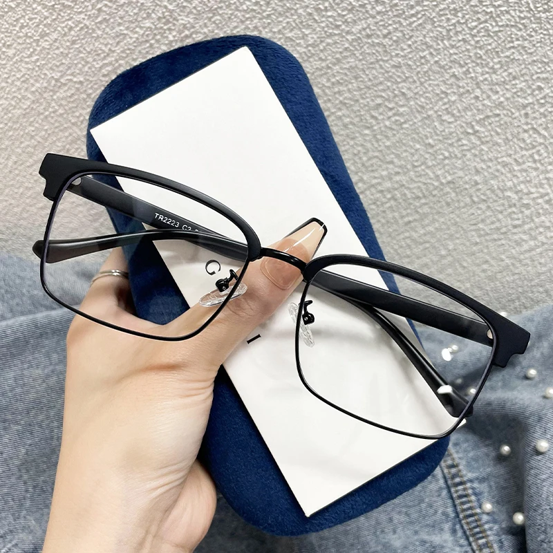 Мужские очки с полуободковой оправой винтажные Ретро защитой от синего света