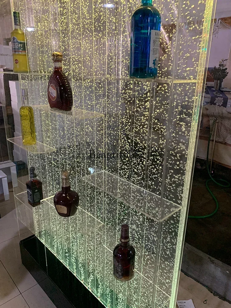 Большая акриловая водяная занавеска на стену с пузырьковым потоком подзарядные