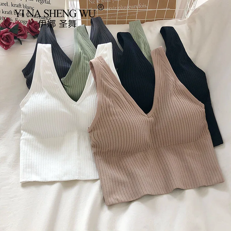 Топ женский спортивный для йоги пикантный бюстгальтер с чашками пуш-ап бега и