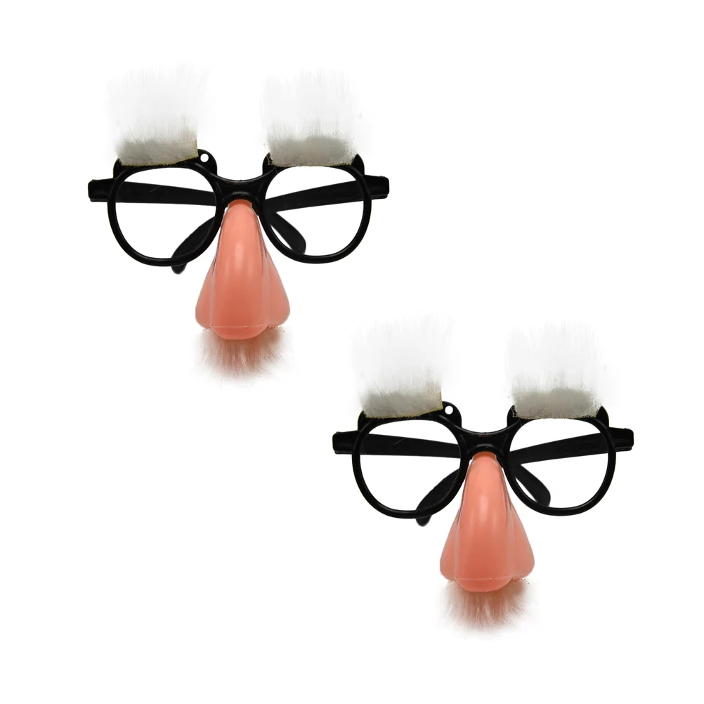 

Funny Disguise Glasses 2pcs Nose Glasses with Eyebrows and Mustache Dress Props for Costume Party Favors