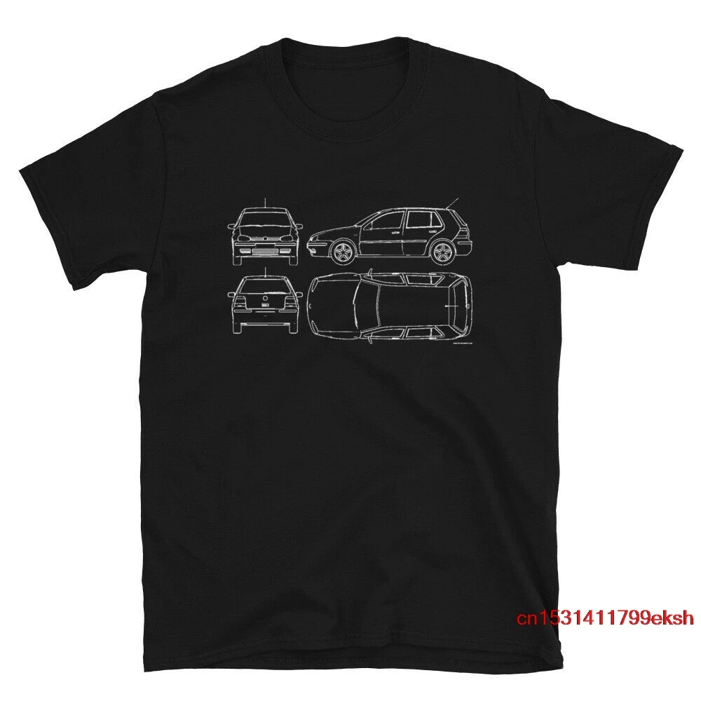 

GTI MK4 черная футболка с рисунком автомобиля