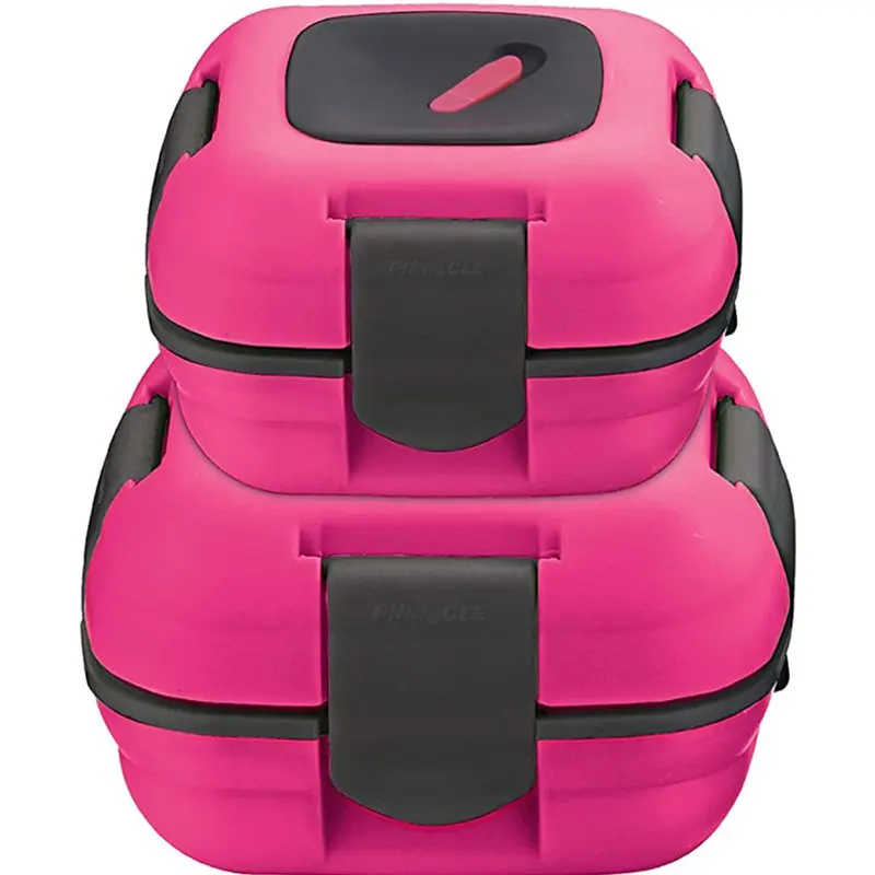 

2-Pc Leak Proof Insulated Lunch Box Hot Food Container Set, Pink