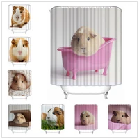 musife custom high quality guinea pig shower curtain waterproof bathroom polyester fabric bathroom curtain
