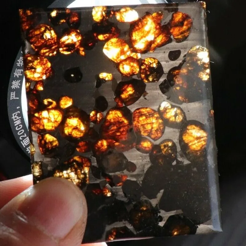 

18 г редкий нарезанный Кенийский паллазит оливковый метеорит