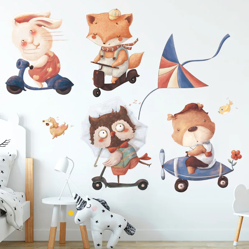 

Водительская Лиса животные DIY Наклейка на стену для детской комнаты TV диван детская роспись Наклейка домашнее украшение