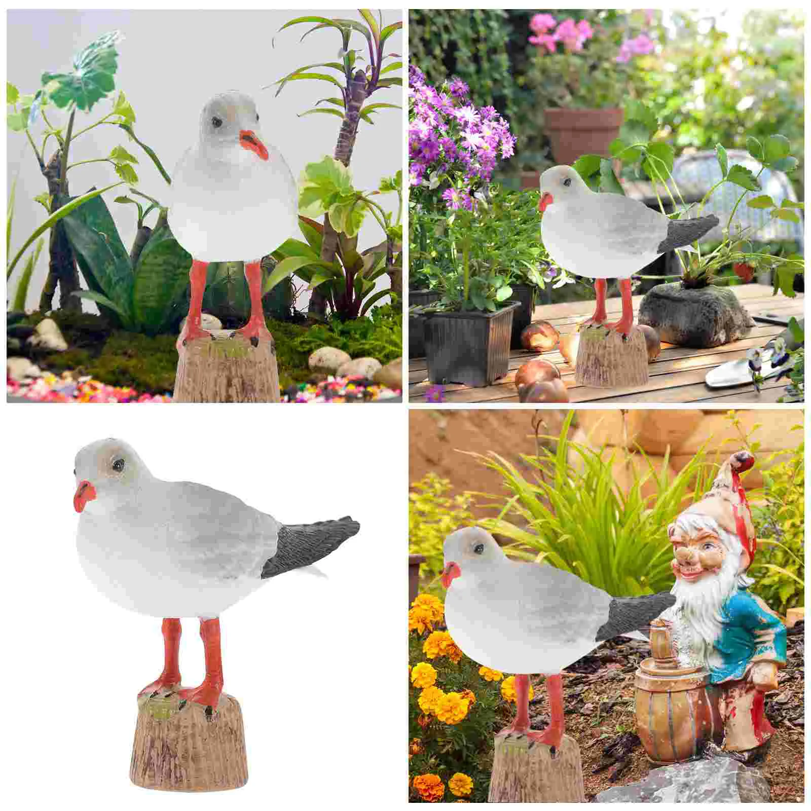 Красная божья модель игрушки фигурка чайки орнамент морская фигура скульптура