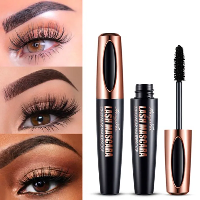 

Водостойкая тушь для ресниц Rimmel 4D с шелковыми волокнами, эффектные искусственные трафареты, тушь для ресниц, волнистые ресницы