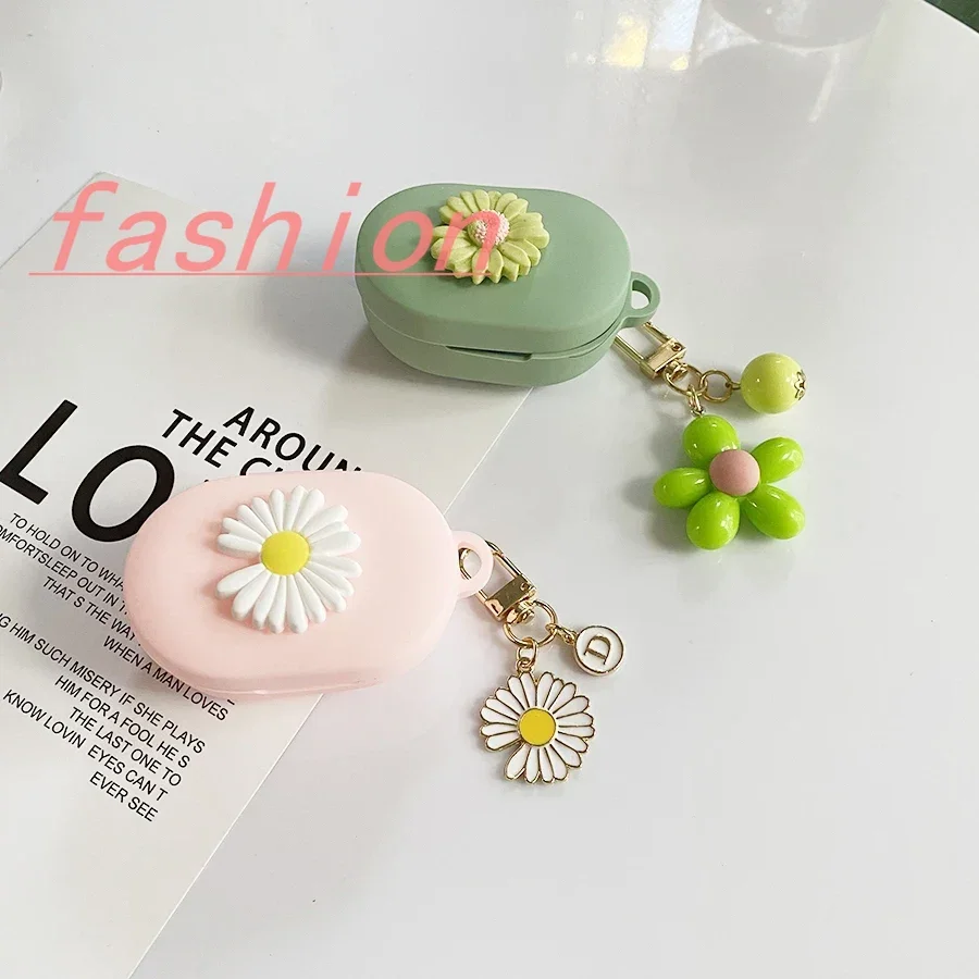 Чехол с цветком маргаритки ins для Samsung Galaxy buds /buds plus / Buds + Симпатичный силиконовый