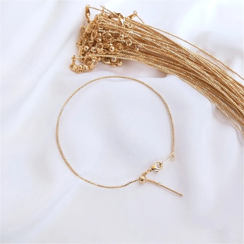 

14K Gold Filled Plated Universal bracelet Batch thread Pin adjustable bracelet ring DIY accessory bracelet bracelet