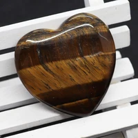 natural stone fashion heart shaped 40mm non porous aura lapis lazuli tiger eye stone accessories earrings necklace accessories