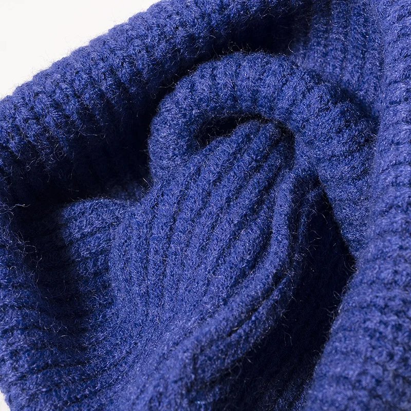 Зимние трикотажные облегающие шапки с манжетами для девочек и студентов осенняя