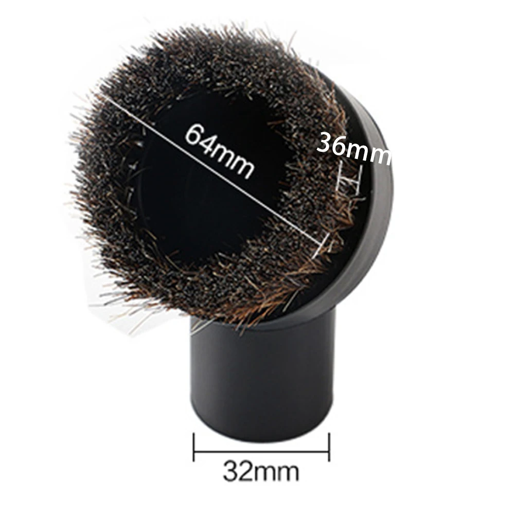 

3.6cm Universal Long Horse Hair Round Brush Vacuum Cleaner Brush Crevice Attachment With Converting Adapter 32mm To 35mm