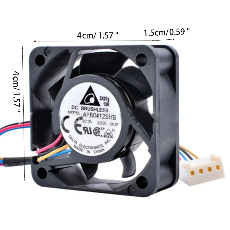 AFB0412SHB 4 СМ Вентилятор охлаждения процессора 12000r 4015 для бесщеточного ШИМ