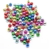 mixed metallic color acrylic round beads 6mm 8mm 10mm 12mm christmas beads