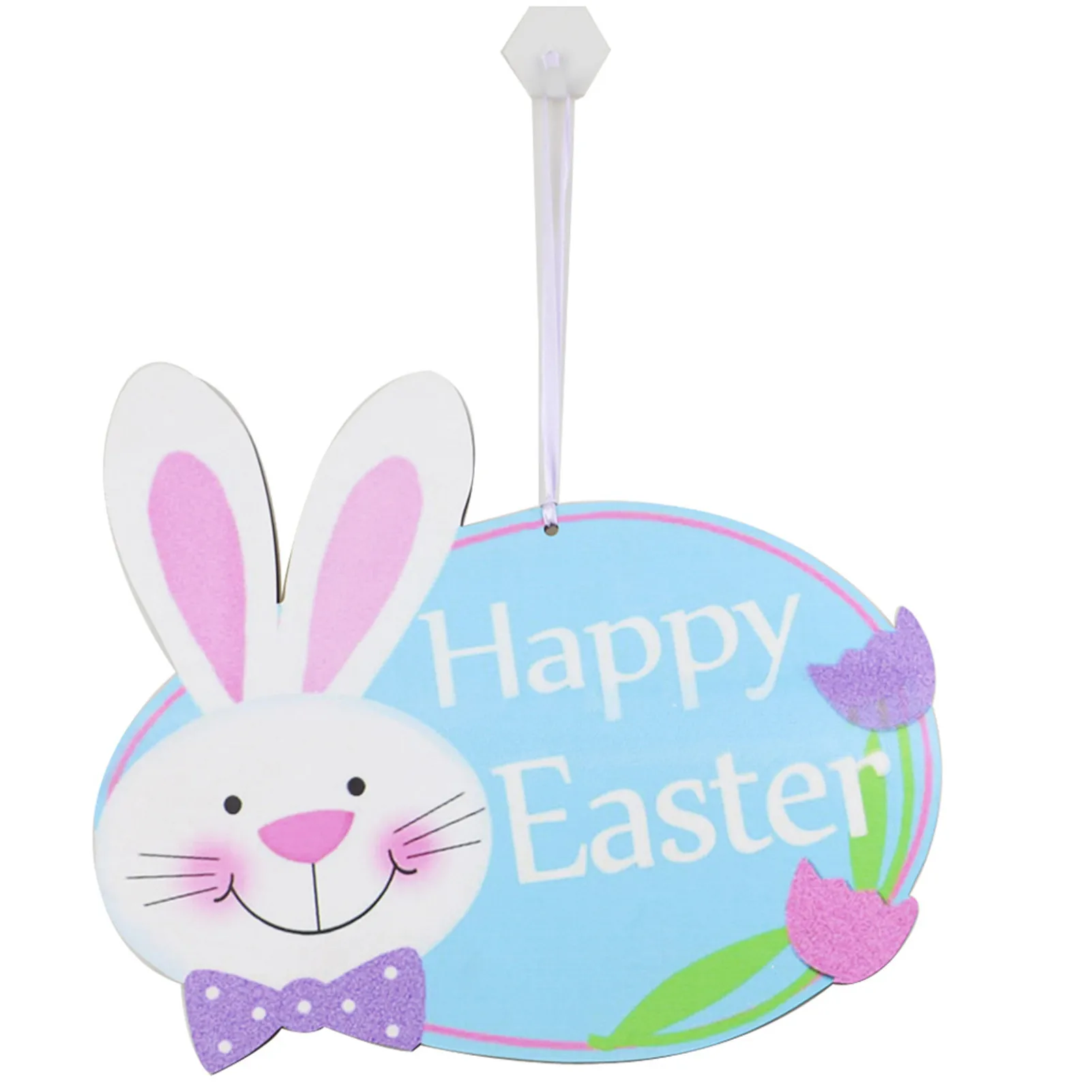 

Wooden Easter Welcome Sign Egg Rabbit Chick Alphabet Easter Decorations Pendant With A Sling Wall Door Hangings For Home Garden