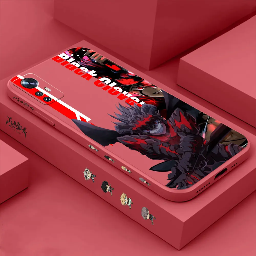 

Anime Black Clover Phone Case For Xiaomi Mi 13 12 12S 12X 11 11T 10 10S 10I 9 9SE 8SE Pro Uitra Lite Liquid Silicone Cover Funda