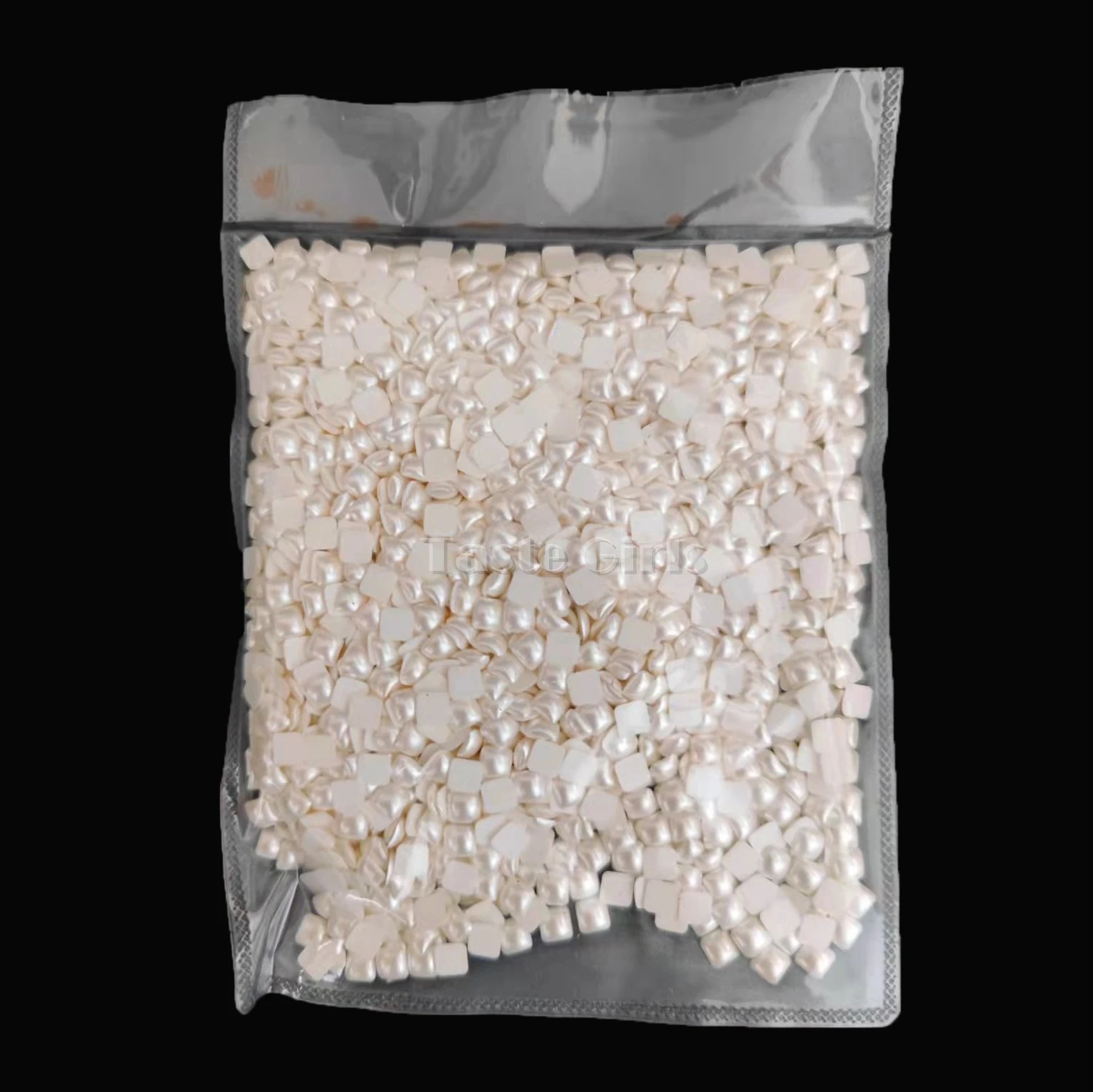 Wholesale 10000PCS White AB Square Pearls Flatback 5mm Nail Art Jewelry Rhinestones Decorations Manicure Accessories Charms