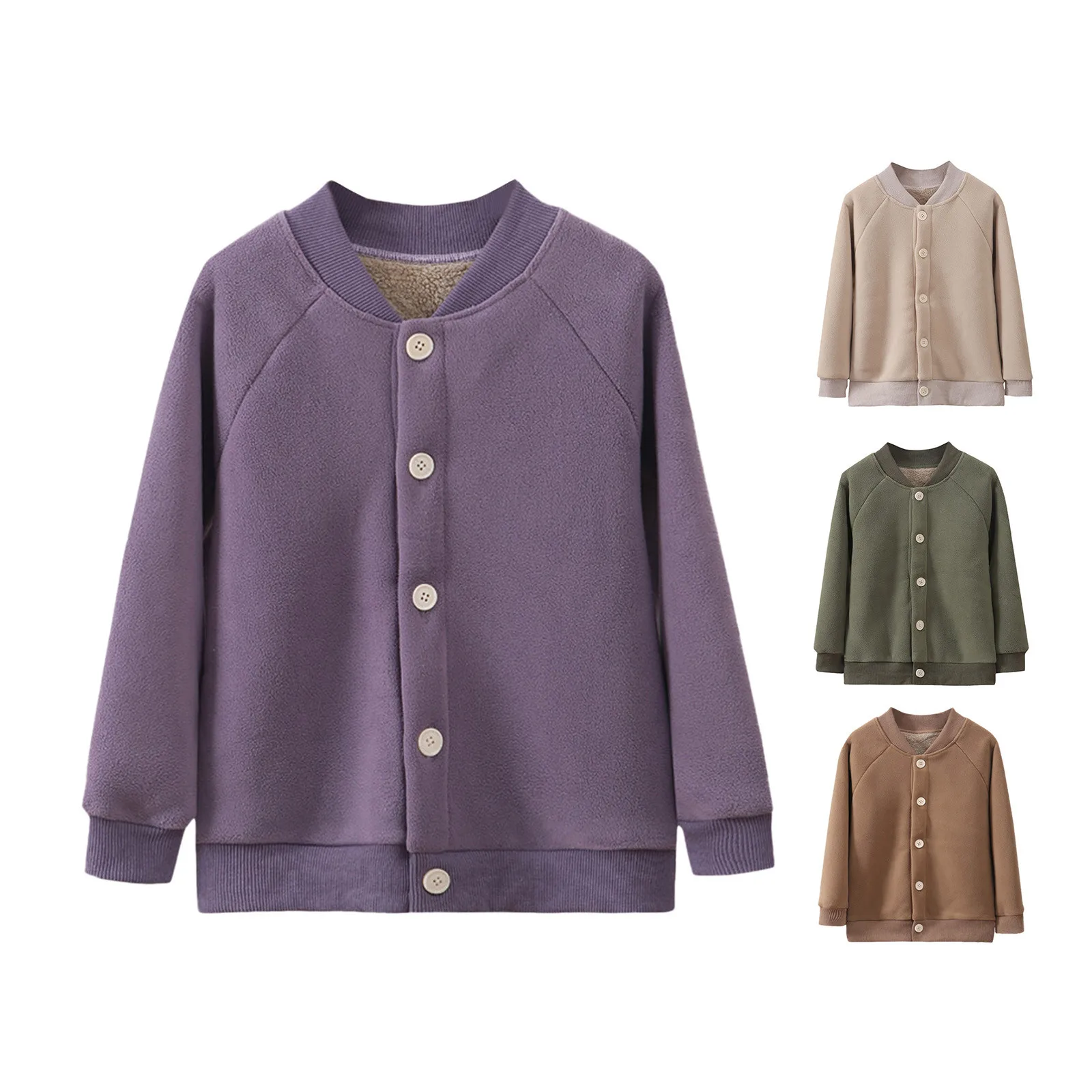 2024 осенне-зимняя куртка для мальчиков и девочек хлопковая утепленные флисовые