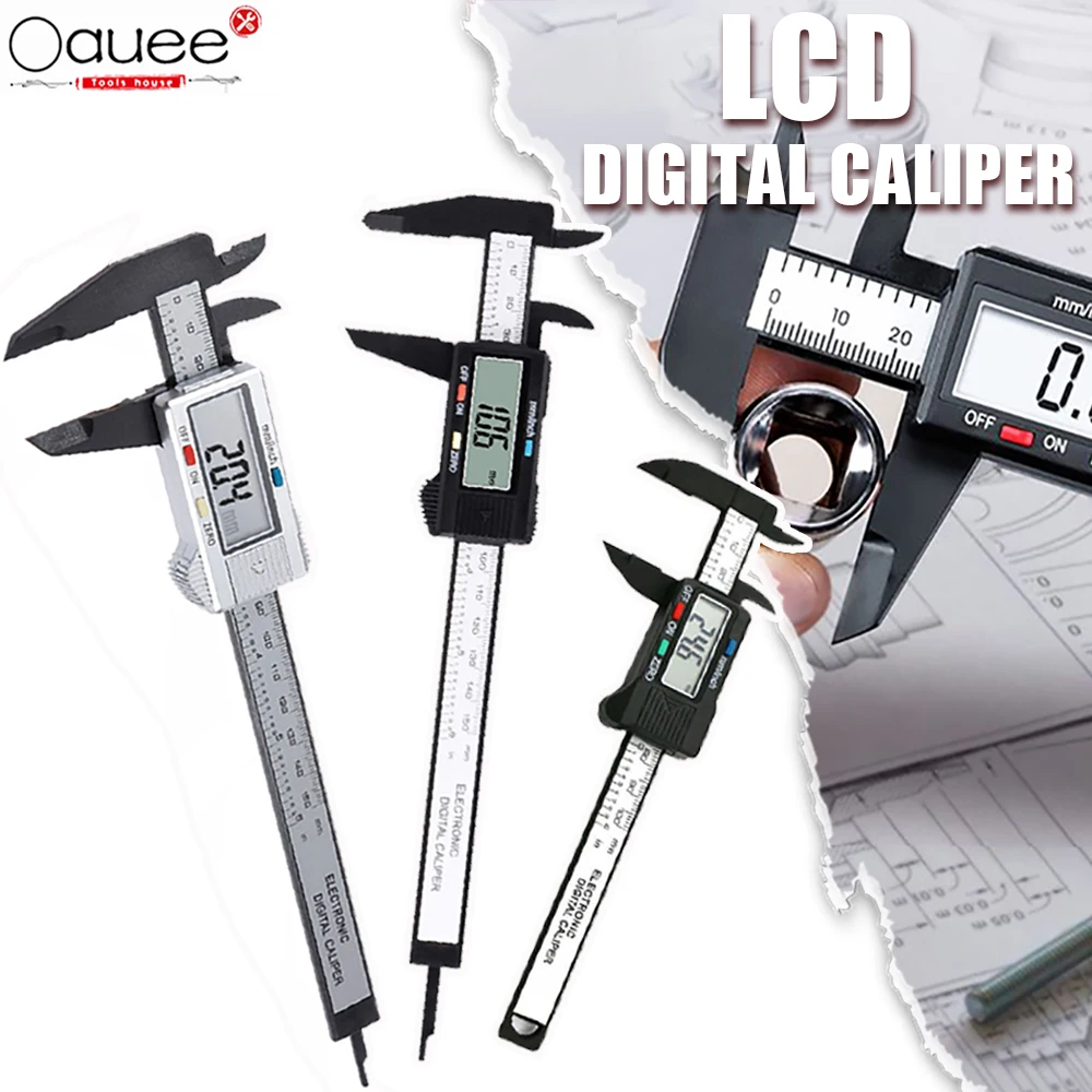 

Digital Caliper 6 Inch LCD Electronic Vernier Caliper 0-150mm Gauge Pachometer Digital Micrometer Digital Ruler Measuring Tools