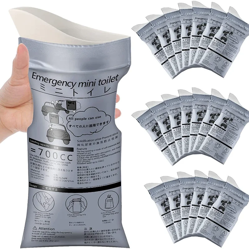 

4PC 700ml Disposable Urine Bags Outdoor Portable Urine Bag Car Emergency Urinal Wee Pee Bags For MenWomen Outdoors Jam Emergency
