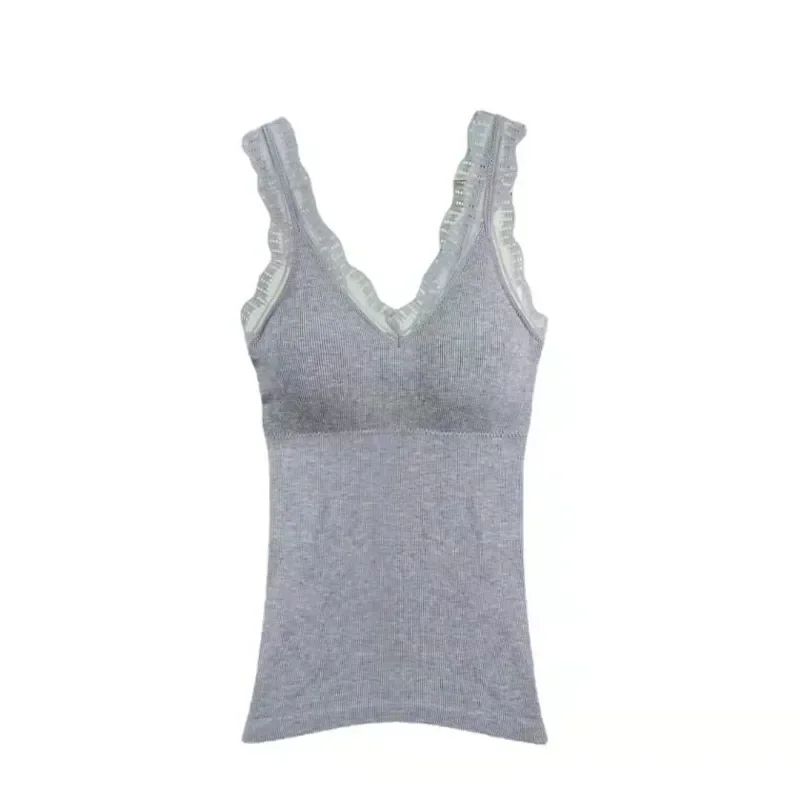 

Майка женская кружевная однотонная, пикантная модная блузка, жилет, нижнее белье, лето