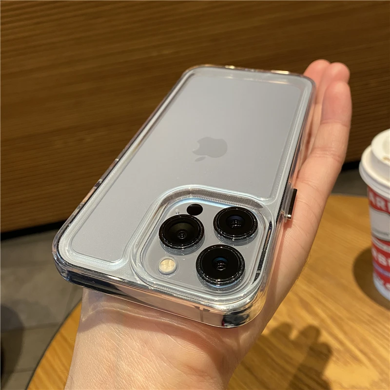 

Роскошный противоударный Прозрачный жесткий чехол ZBK для iPhone 13, 12, 11 Pro Max, XR, XS Max, 7, 8 Plus, защитный прозрачный мягкий чехол для камеры