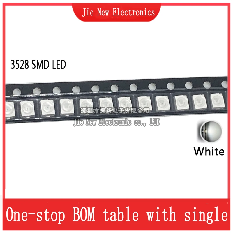 100 шт. 3528 1210 SMD светодиод теплый белый розовый Purp красный синий желтый зеленый